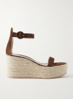 45 suede espadrille wedge sandals