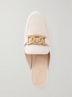 Embellished leather slippers