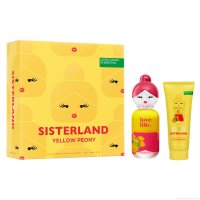 Kit Perfume Benetton United Colors Sisterland Yellow Peony Eau de Toilette Feminino 80 ml + Creme Corporal 75 ml