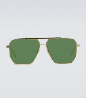 Bottega VenetaMetal-frame sunglasses