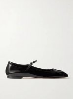 Uma patent-leather Mary Jane ballet flats