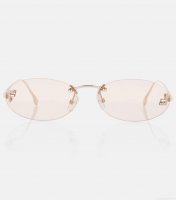 FendiFendi First Crystal oval sunglasses