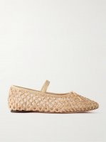 Leonie woven raffia ballet flats