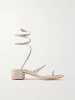 Cleo crystal-embellished satin sandals