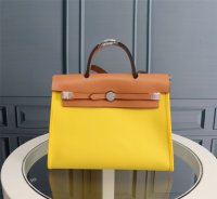 HERMES HANDBAG CANVAS yellow