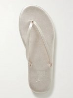 Saionara metallic leather flip flops