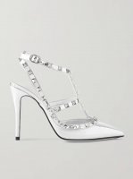 Rockstud 100 mirrored-leather pumps