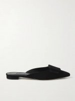 Maysale buckled suede point-toe flats