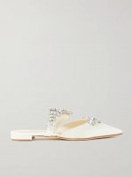 Lurum 45 crystal-embellished satin mules