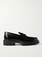 Gomma Pesante glossed-leather loafers