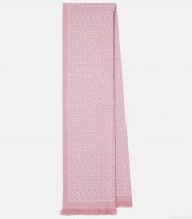 FerragamoFringed logo wool scarf