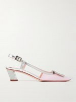 Belle Vivier patent-leather slingback pumps