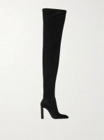 Velvet over-the-knee boots