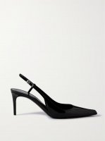 Vendome patent-leather slingback pumps