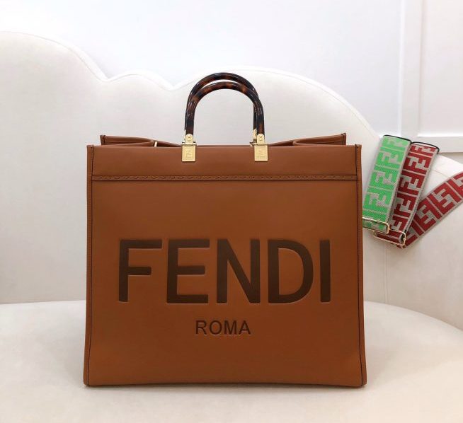 Fendi Large Sunshine Tote Tan Bag