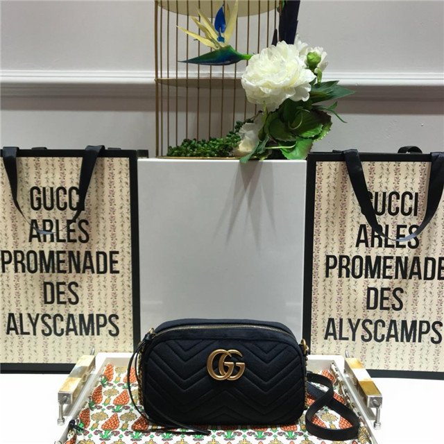 Gucci GG Marmont Matelasse Medium Shoulder Velvet Bag (Varied Colors)