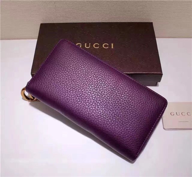 Gucci GG Marmont Purple Leather Wallet