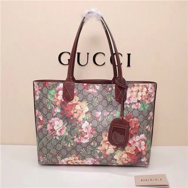 Gucci Reversible GG Blooms Leather Tote