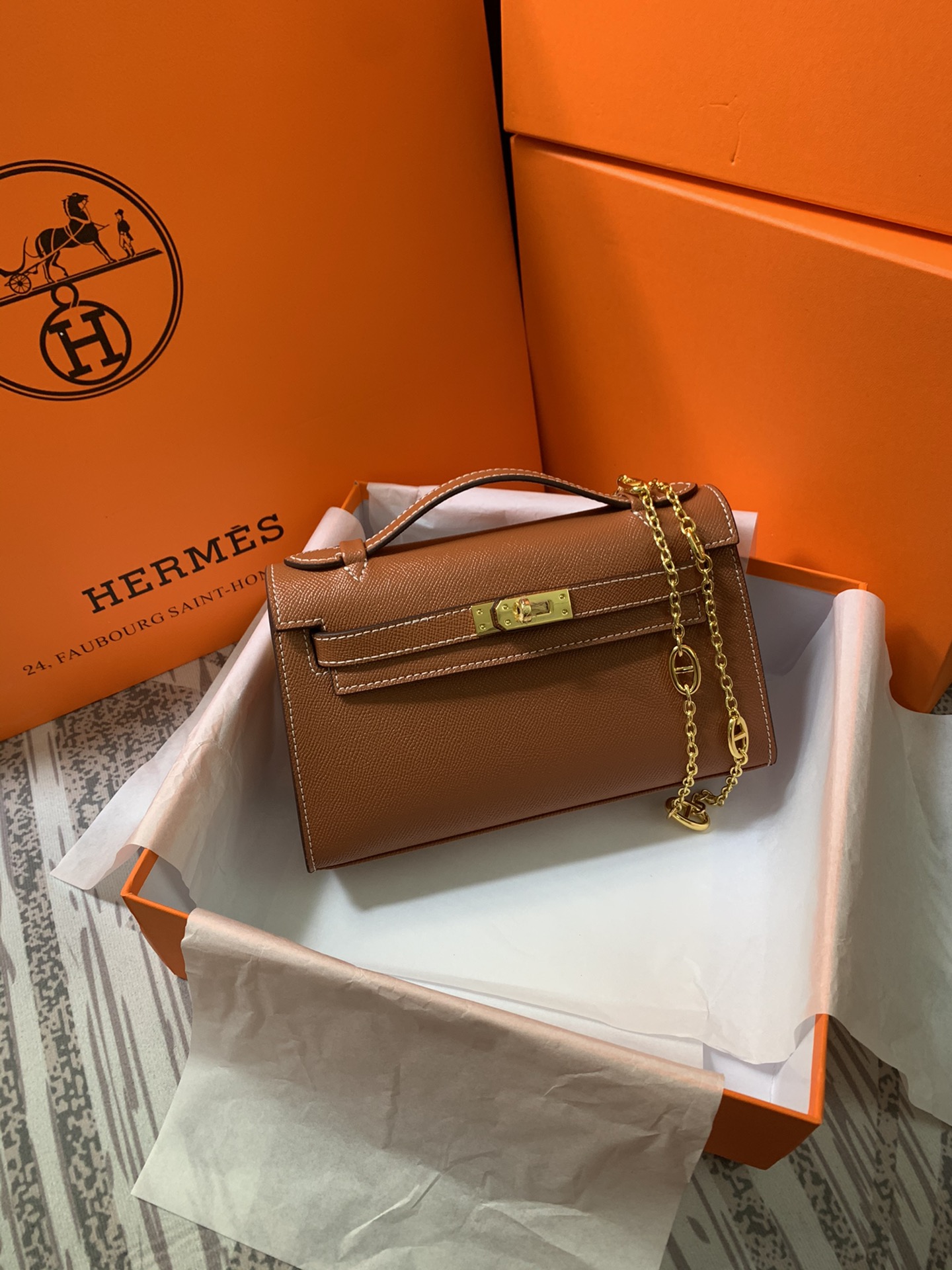 HERMES CROSSBODY BAG brown