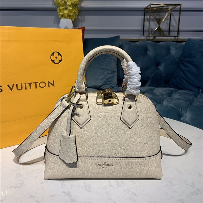 Louis Vuitton Neo Alma BB Monogram Empreinte Leather Creme Louis Vuitton Neo Alma BB Monogram Empreinte Leather Creme