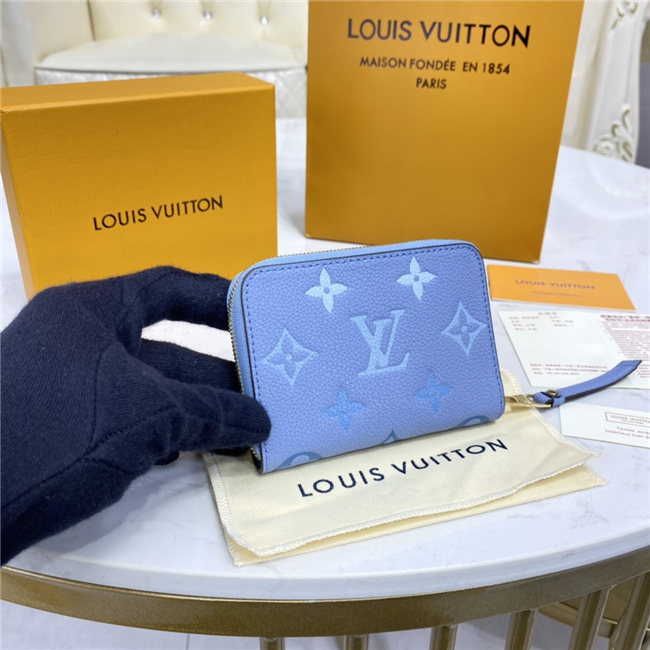 Louis Vuitton Zippy Coin Purse Summer Blue Louis Vuitton Zippy Coin Purse Summer Blue