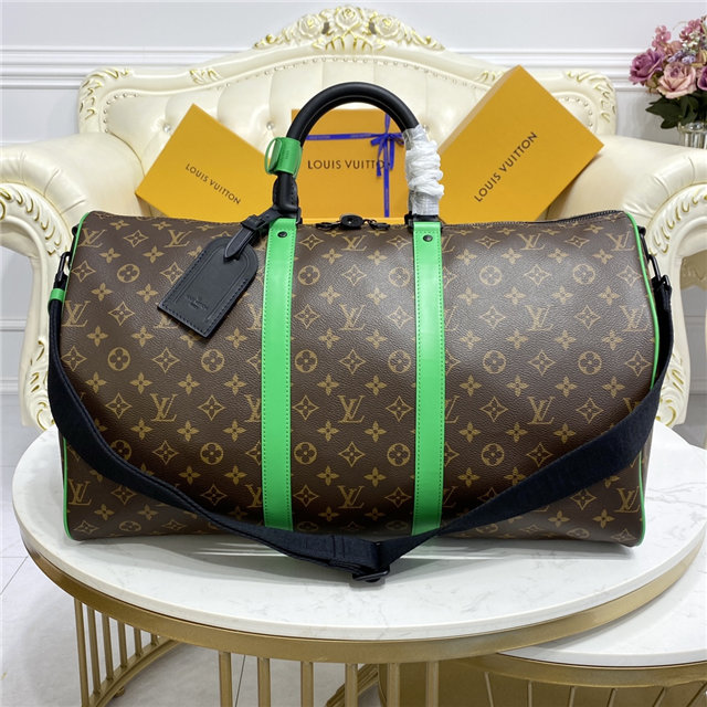 Louis Vuitton Keepall Bandouliere 50 Monogram Macassar Canvas Green Louis Vuitton Keepall Bandouliere 50 Monogram Macassar Canvas Green