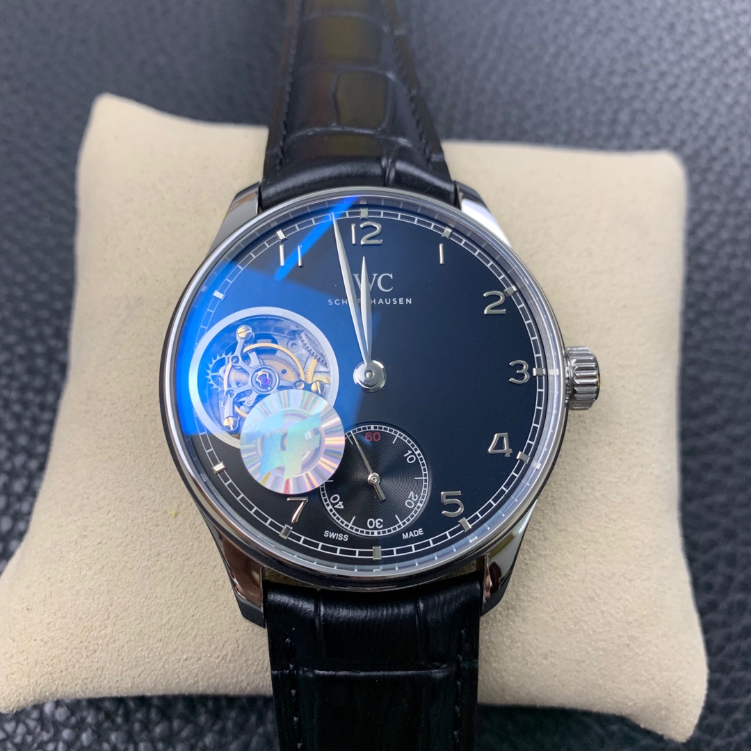 Universal Portugal 44 Series Tourbillon Precision Steel Blue Plate