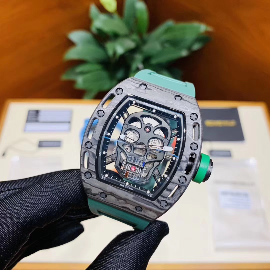 Richard Mille RM052 Skull Collection Latest Night Carbon Fiber Upgrade Watch