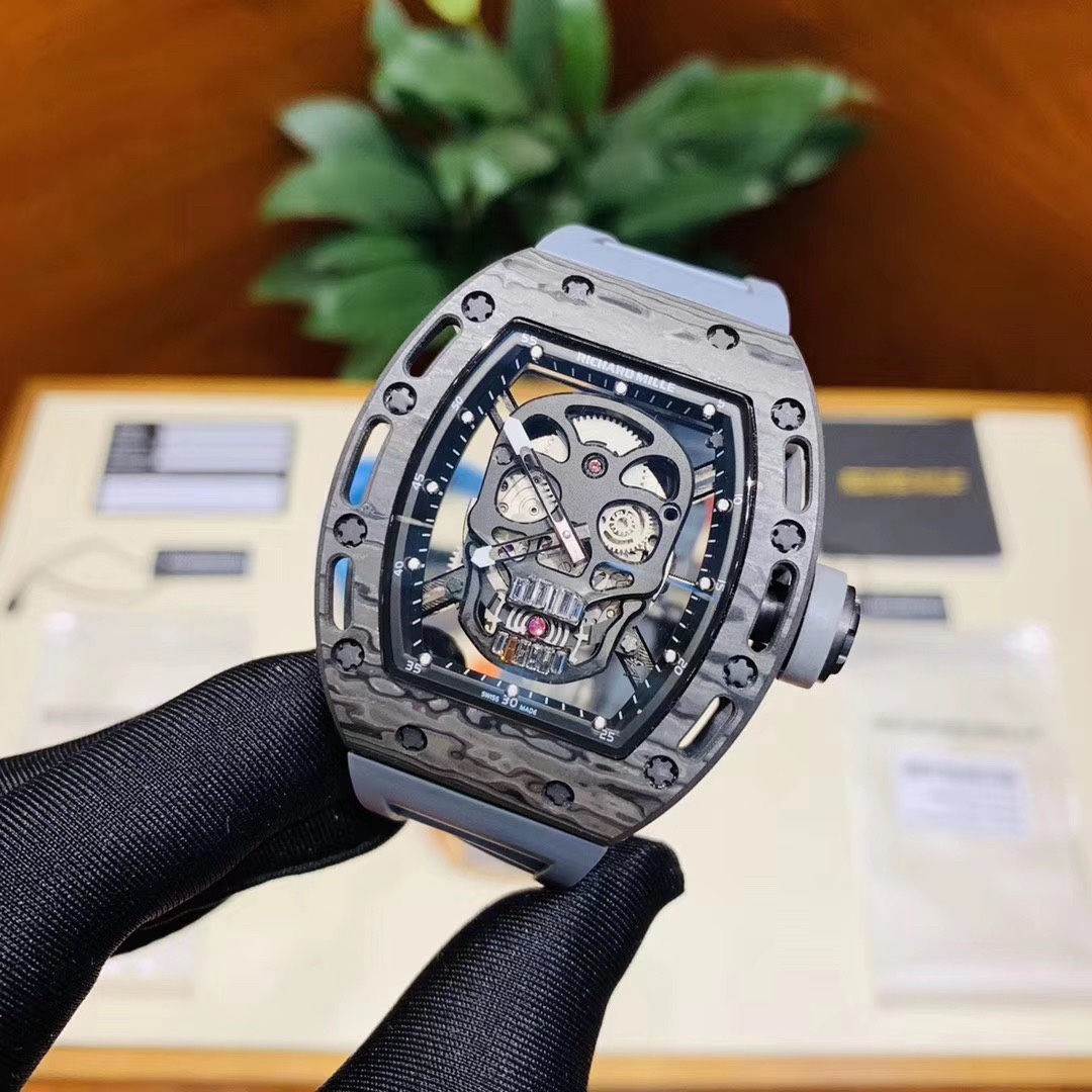 Richard Mille RM052 Skull Collection Latest Night Carbon Fiber Upgrade Watch