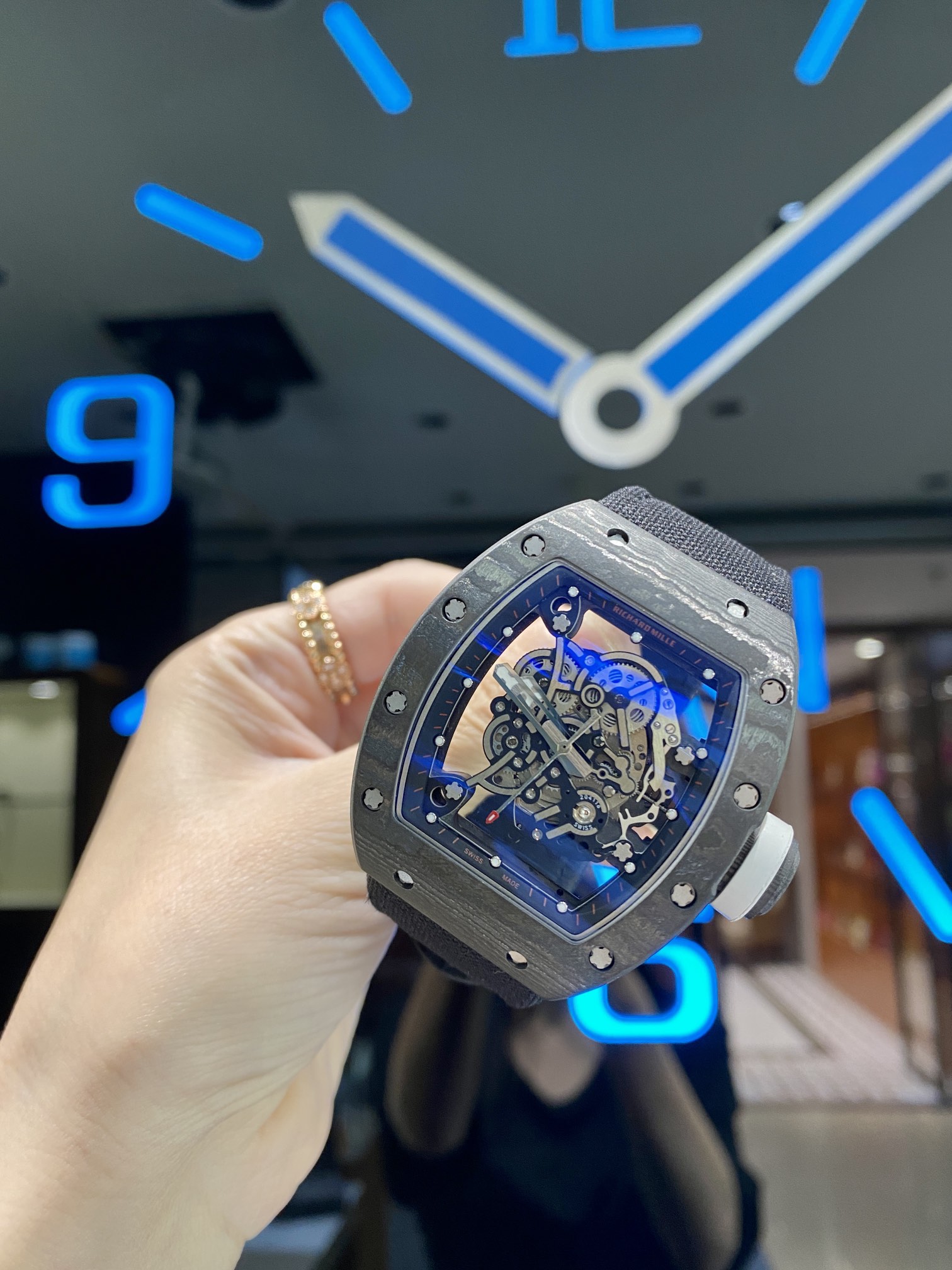 Richard Mille RM055 Canvas Strap Upgraded Edition Watch Richard Mille RM055 Canvas Strap Upgraded Edition Watch