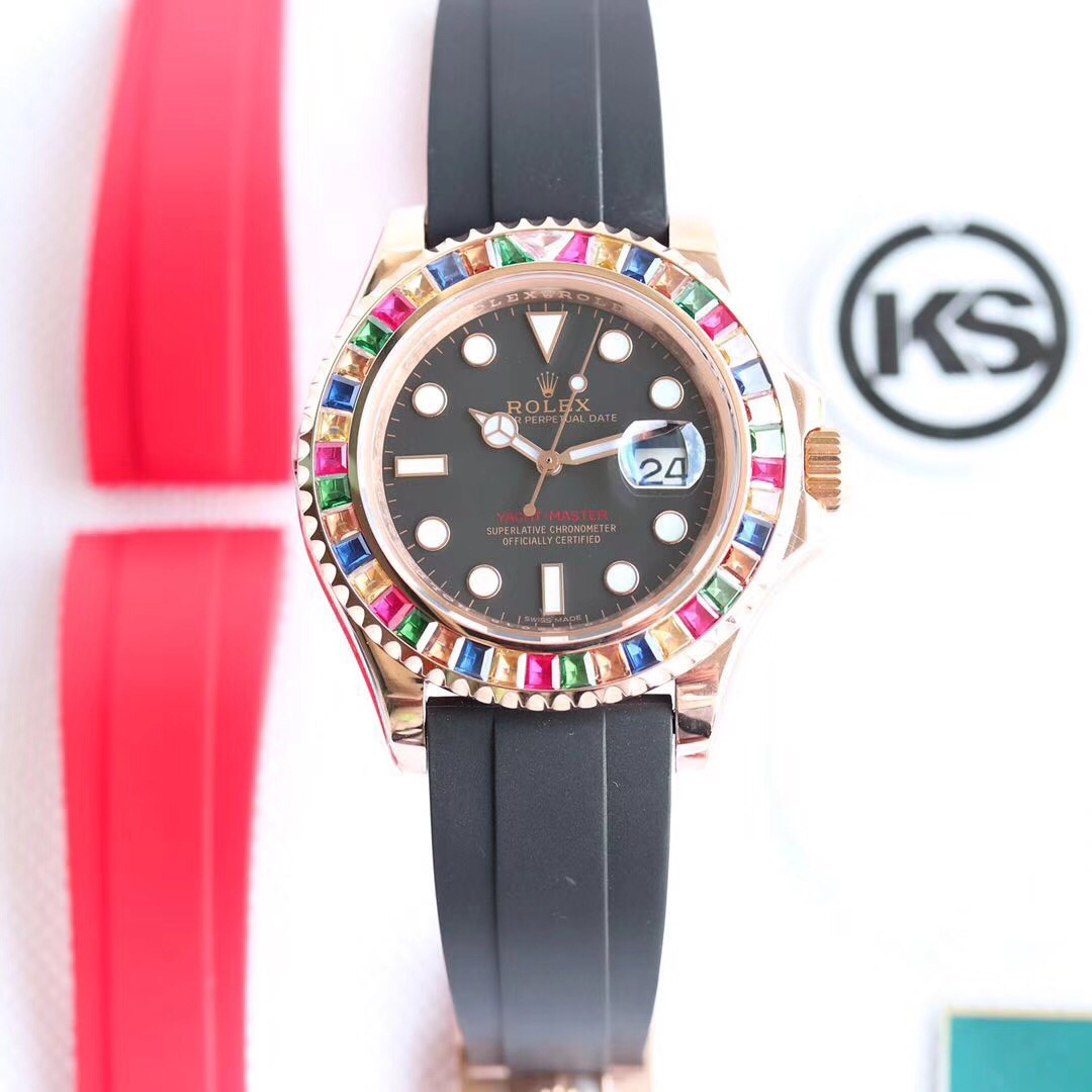 The Rolex Gold Yacht-Master, multi-color edition.