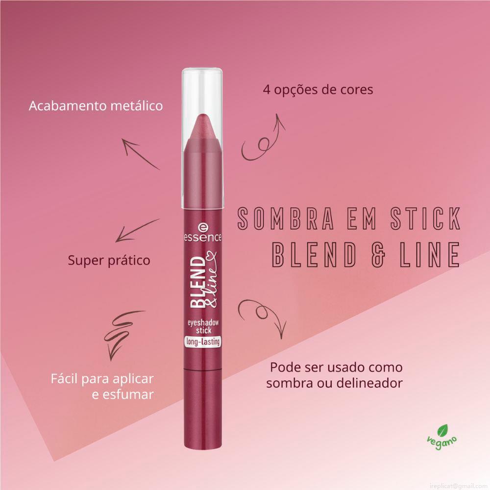 Sombra Em Bastão Essence Blend & Line 02 Oh My Ruby 1,8 g Sombra Em Bastão Essence Blend & Line 02 Oh My Ruby 1,8 g