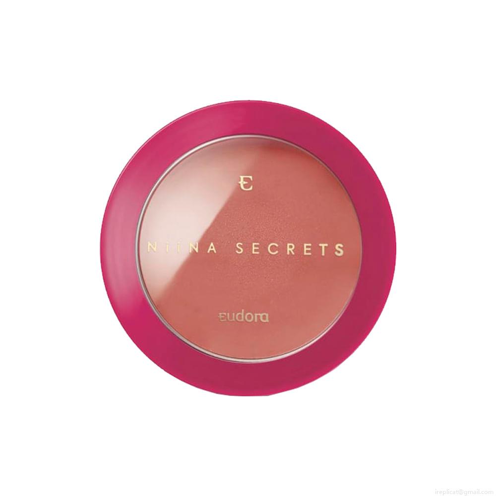 Blush Cremoso Natural Eudora Niina Secrets 2 em 1 Pessego Secreto 5 g