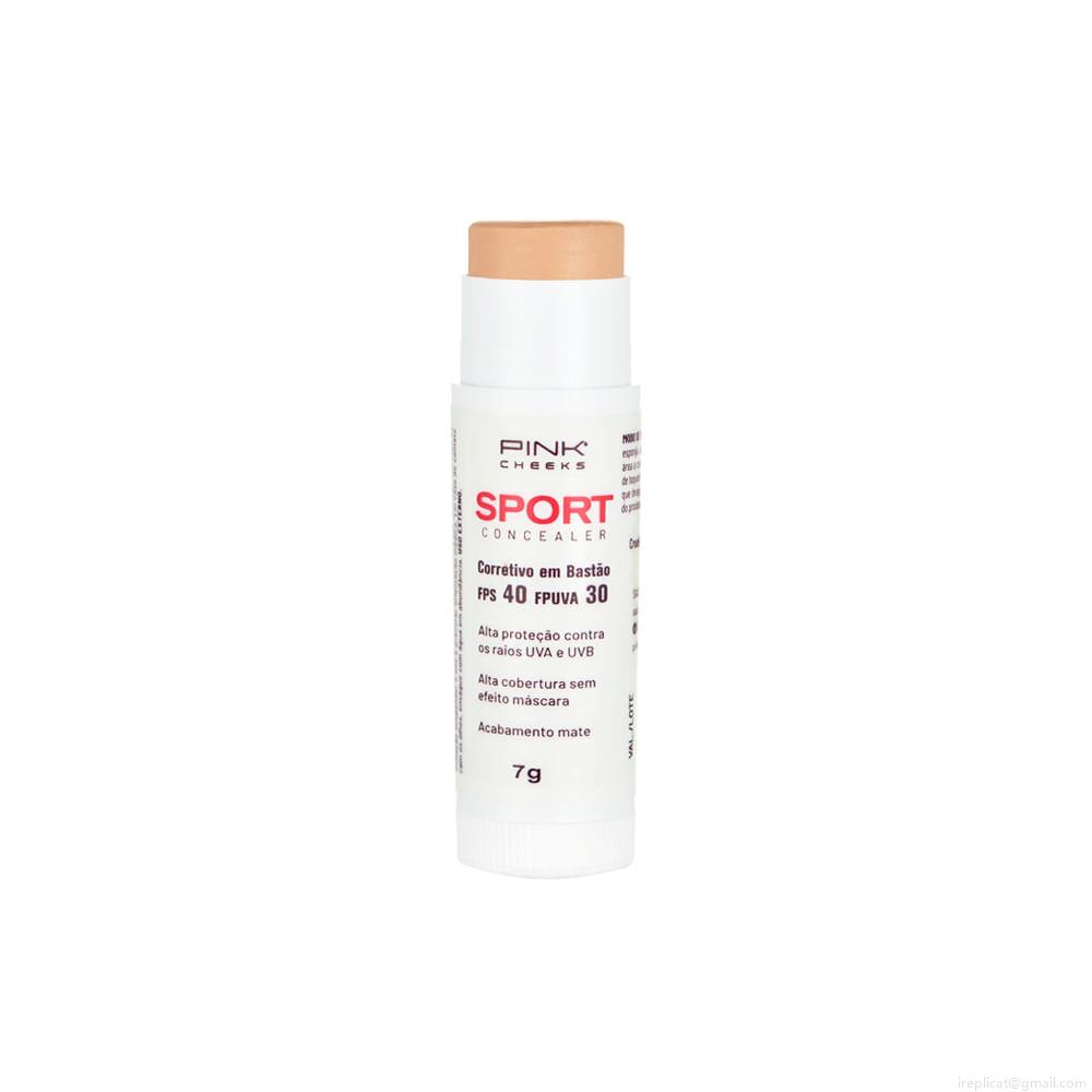 Corretivo em Bastão Cremoso com Protetor Solar Natural Pink Cheeks Sport Concealer FPS 40 FPUVA 30 C20 7 g