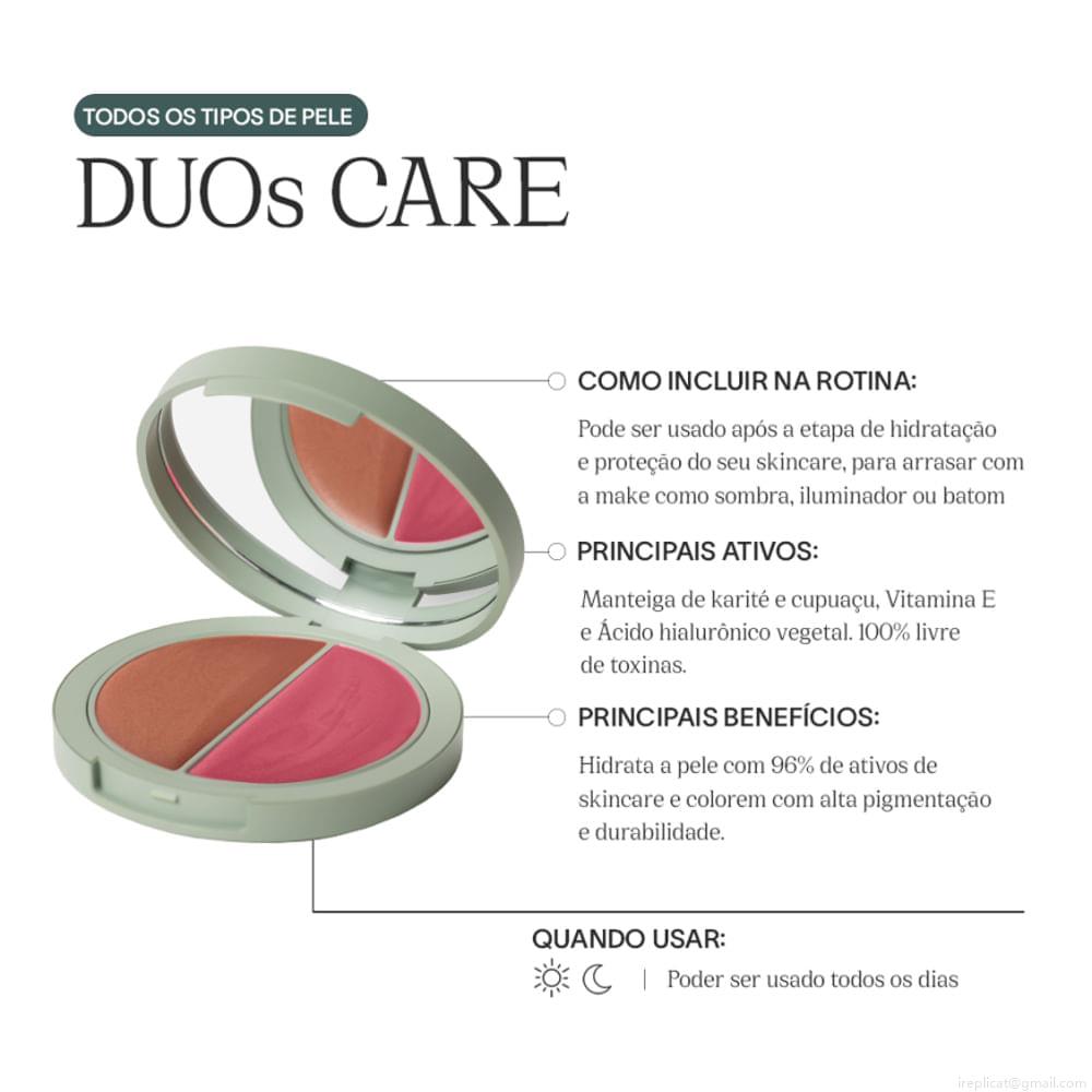 Blush e Iluminador Multifuncional Duo Care Natural Beauty Pink & Peach 10 g