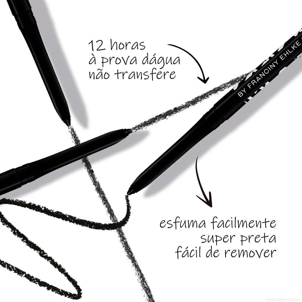 Lapiseira Retrátil para Olhos Cremosa Fran by Franciny Ehlke Black 35 g