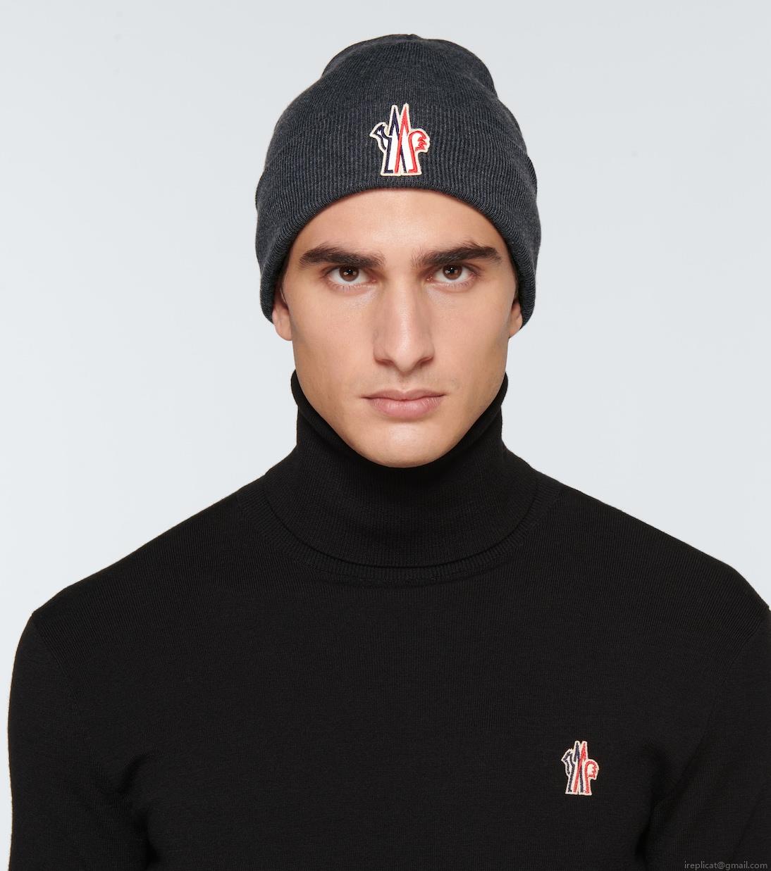 Moncler GrenobleKnitted wool beanie