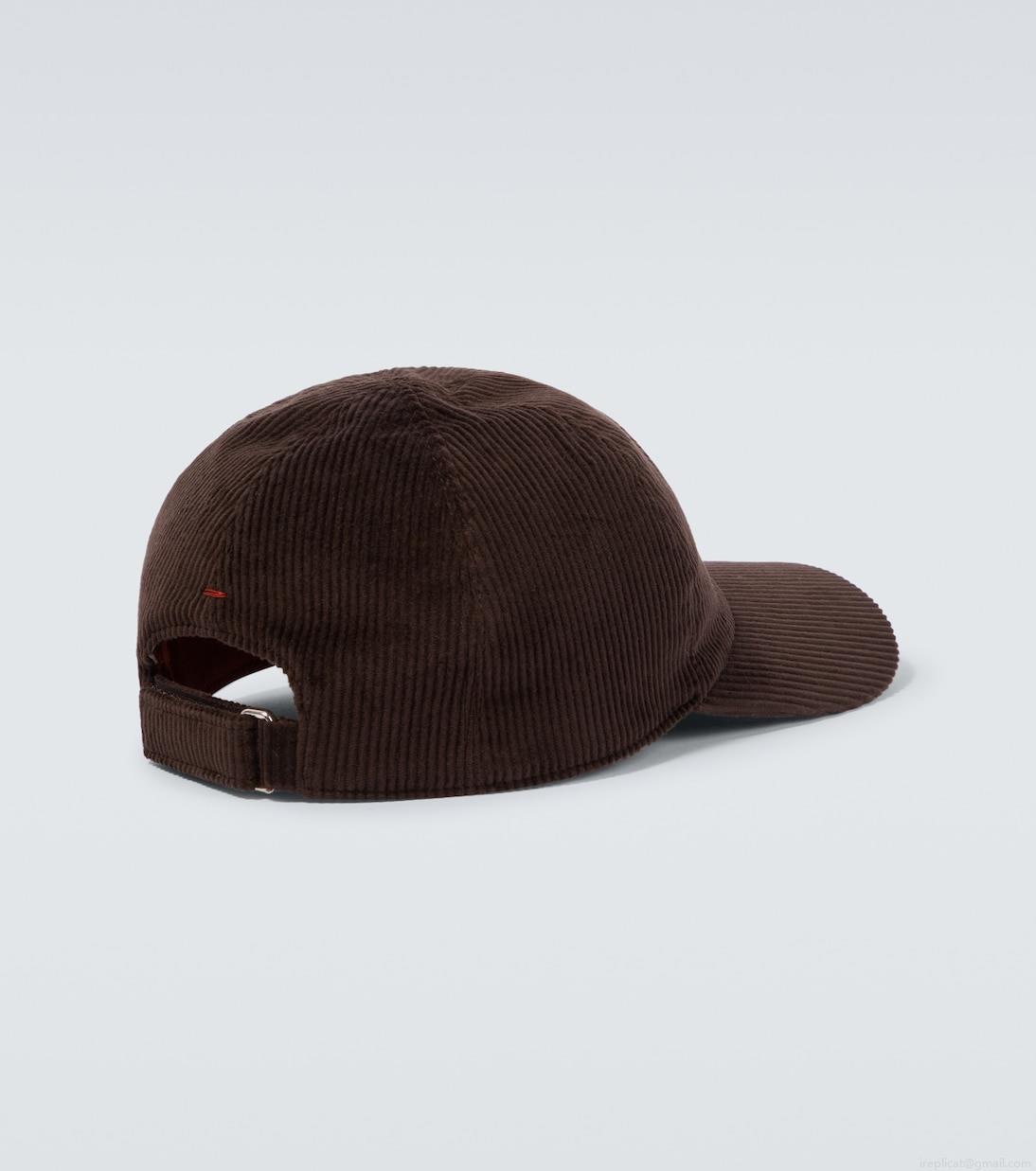 Loro PianaLogo corduroy baseball cap Loro PianaLogo corduroy baseball cap