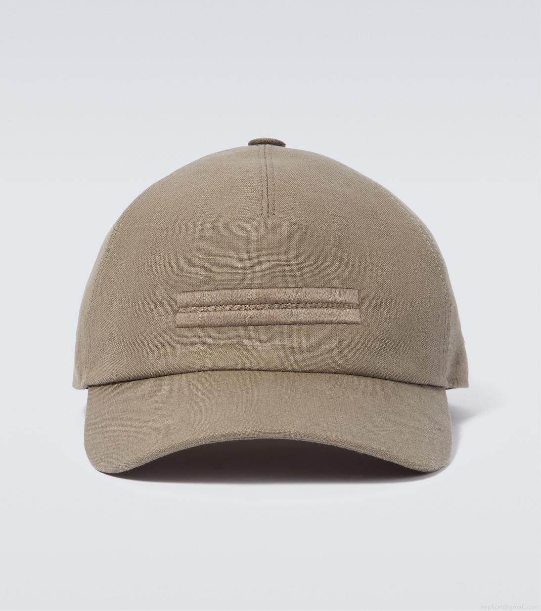 ZegnaEmbroidered linen baseball cap