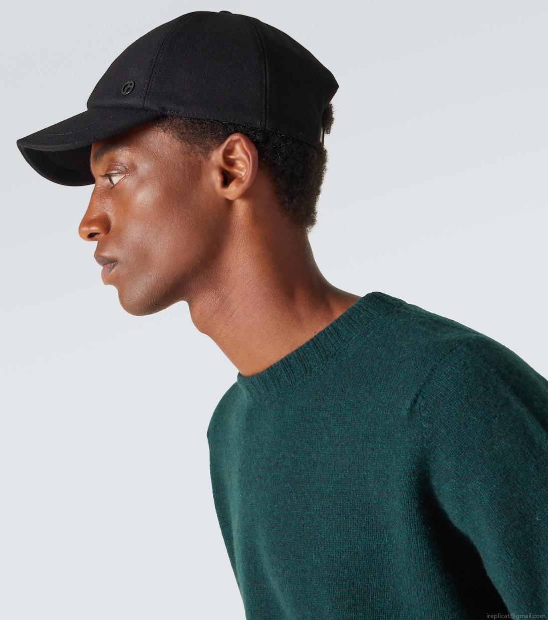 Giorgio ArmaniWool and cashmere-blend baseball cap