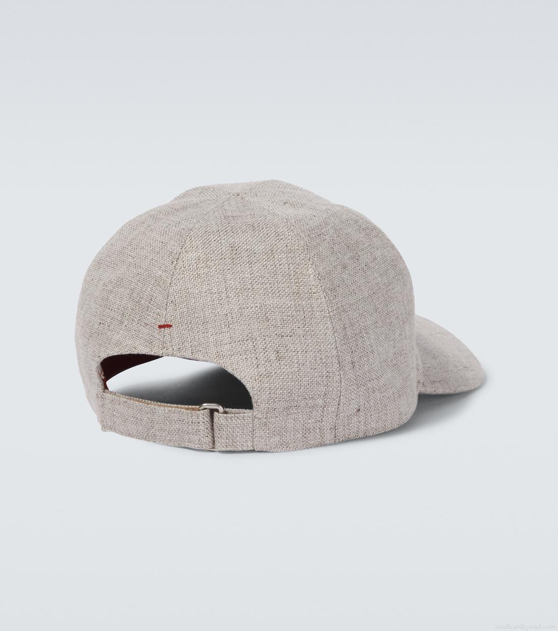 Loro PianaLogo linen baseball cap