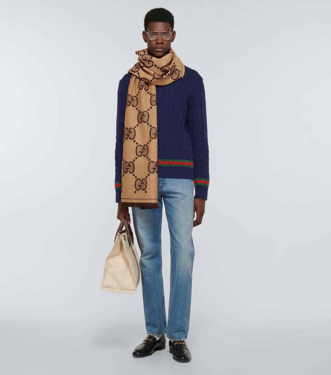 GucciGG wool jacquard scarf