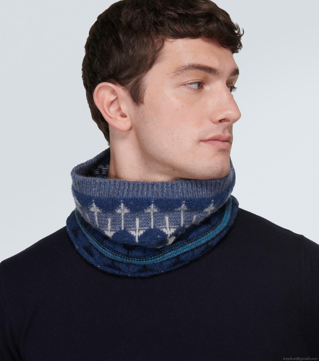 Loro PianaNoel Fair Isle cashmere collar