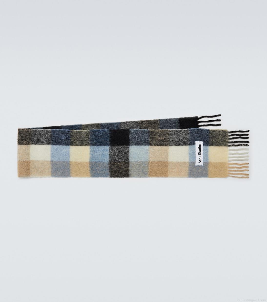 Acne StudiosChecked wool-blend scarf