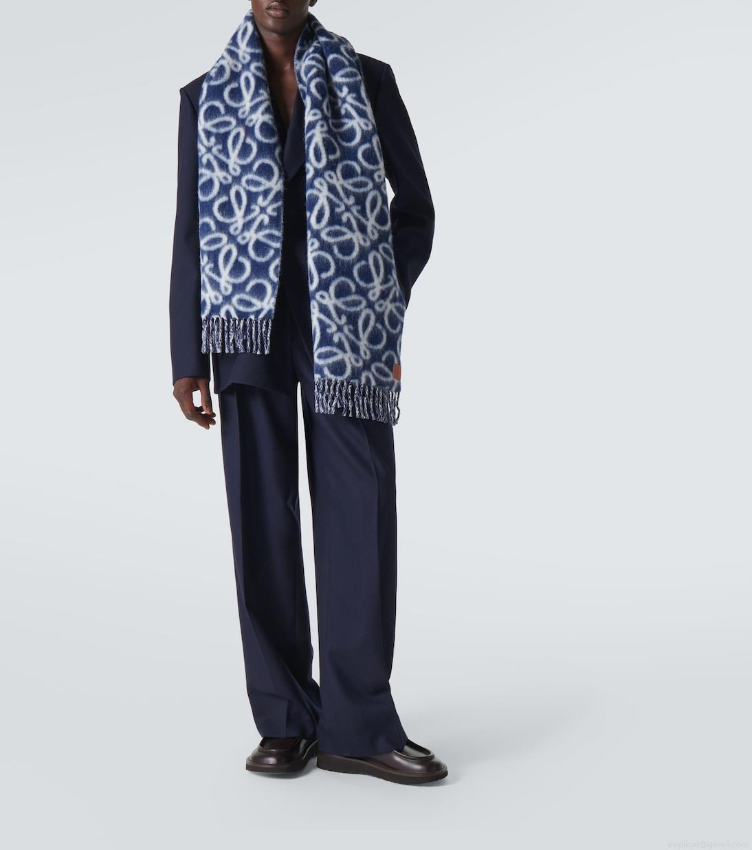 LoeweAnagram alpaca and wool-blend scarf