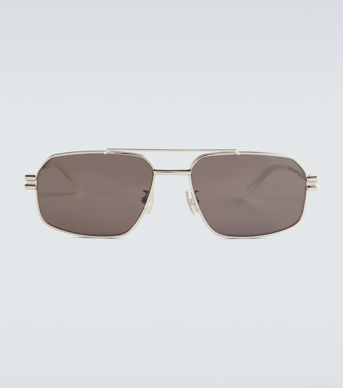 Bottega VenetaMetal-frame aviator sunglasses