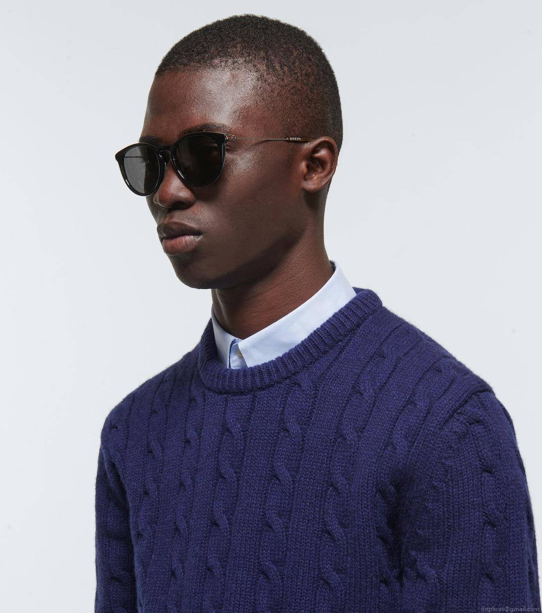 GucciRound acetate and metal sunglasses GucciRound acetate and metal sunglasses