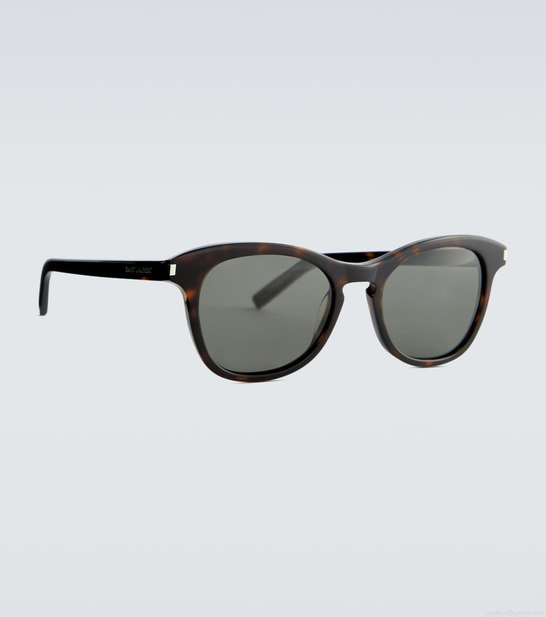 Saint LaurentRound-frame acetate sunglasses