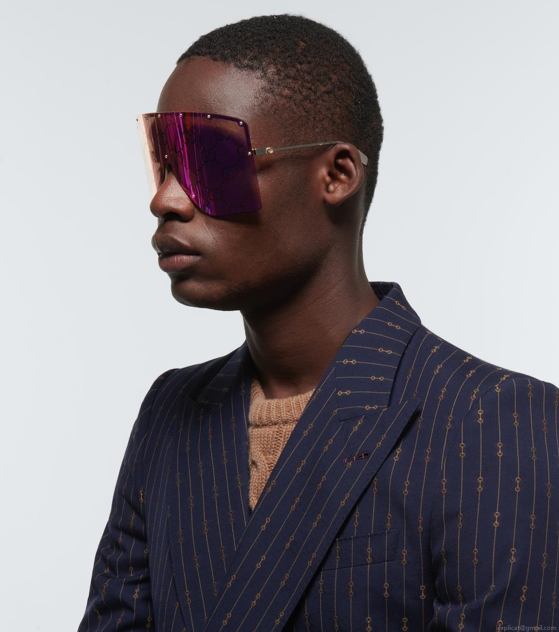 GucciMask-frame sunglasses