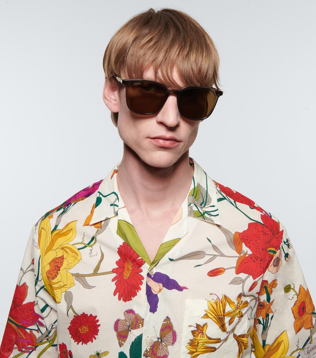 GucciSquare-frame acetate sunglasses